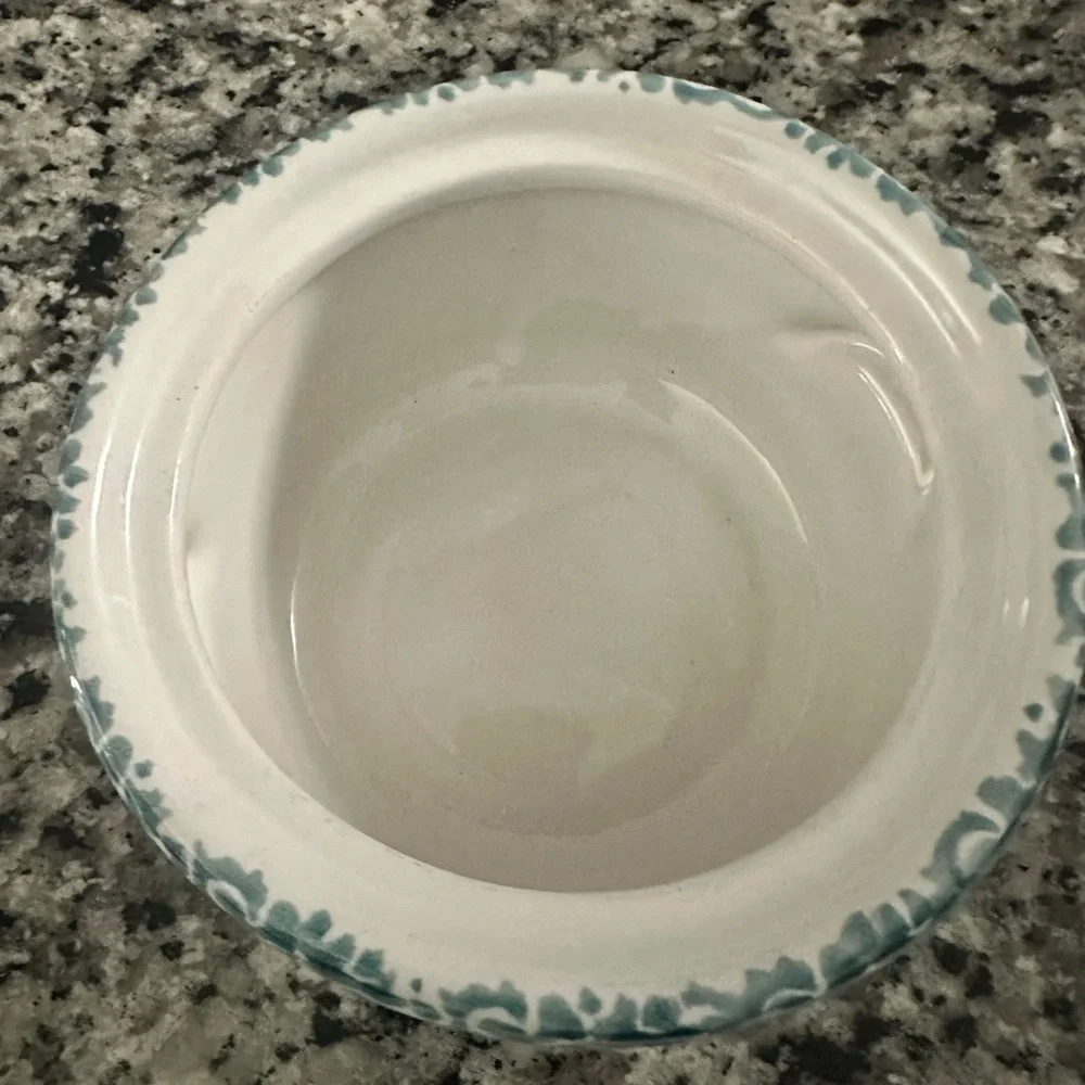 Blue Heart Ceramic Bowl With Lid